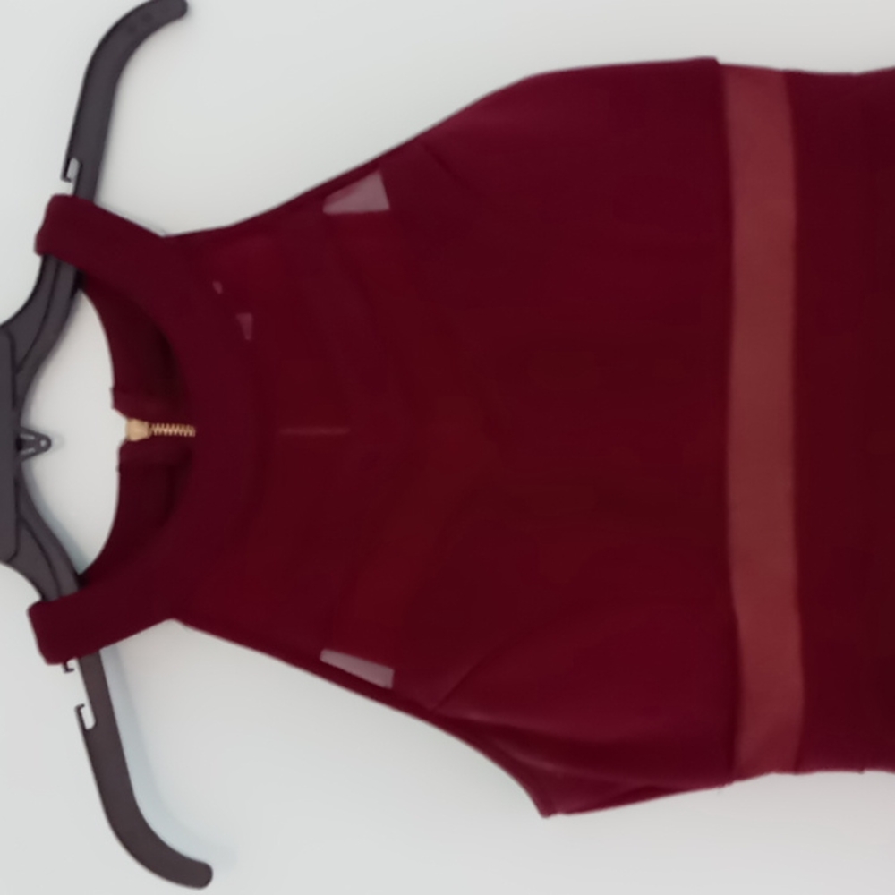 Women's  Burgundy Dress - Picture 2 of 5